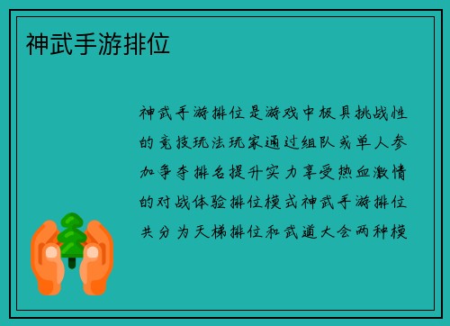 神武手游排位